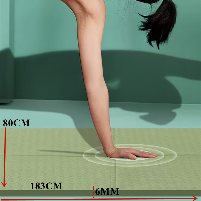 Pilates Yoga Mat Thickness - เสื่อโยคะแบบพับได้ ป้องกันการลื่น 1830×600x6 มม. เสื่อโยคะหนา สำหรับออกกำลังกาย