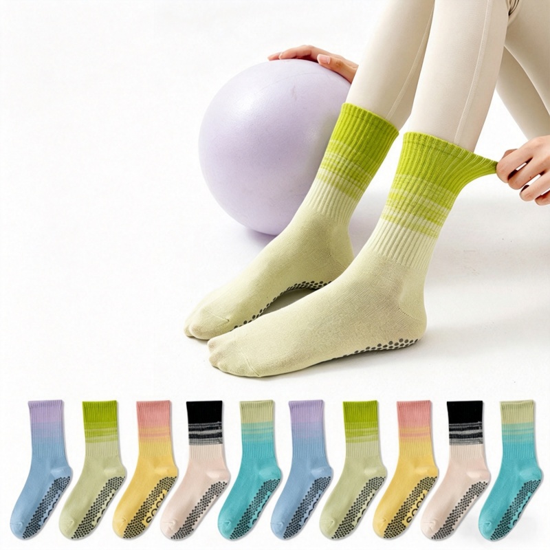 Pilates & Yoga Elastic Band - ดรีมไลค์ลิน 1 คู่ถุงเท้าโยคะสำหรับผู้หญิง, ถุงเท้าออกกำลังกายและพิลาทิสแบบมืออาชีพ, ถุงเท้าซิลิโคนกันลื่น, ถุงเท้าระบายอากาศได้