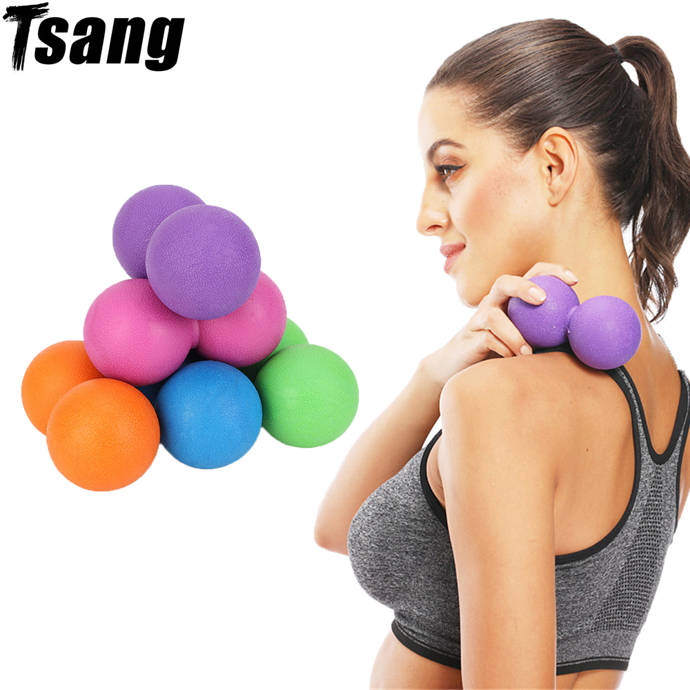Pilates Yoga Ball Exercises - TPR โยคะนวดพิลาทิสออกกําลังกายลูกถั่วลิสงผ่อนคลายกล้ามเนื้อ Fasciitis กายภาพบําบัดบรรเทาอาการปวดอุปกรณ์ออกกําลังกาย