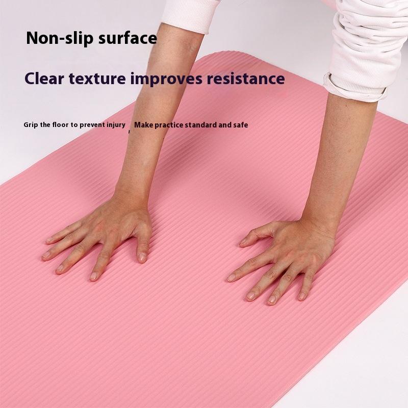 Pilates Yoga Mat Thickness - เสื่อโยคะและพิลาทิสสำหรับออกกำลังกาย 1 ชิ้น เสื่อโยคะหนา เสื่อกันลื่นสำหรับเล่นกีฬาและฟิตเนส เสื่อโยคะโฟม