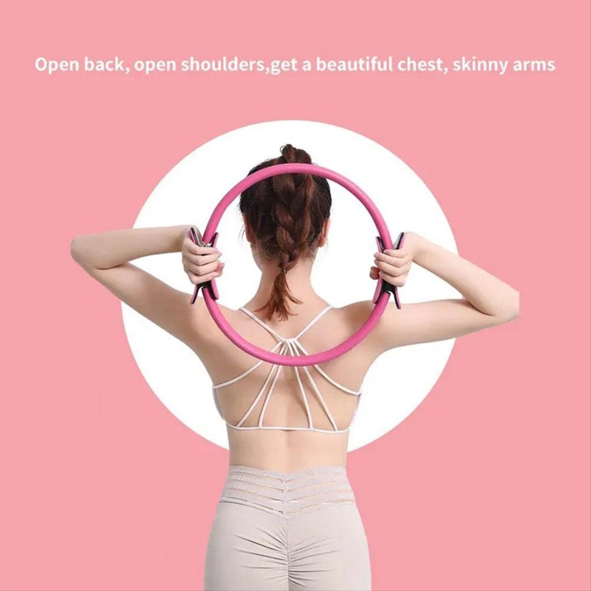 Pilates Yoga For Weight Loss - วงแหวนพิลาทิส ABPF สำหรับบริหารและกระชับต้นขาด้านในและด้านนอก วงแหวนโยคะพิลาทิสสำหรับหน้าท้องและขา ช่วยลดน้ำหนัก