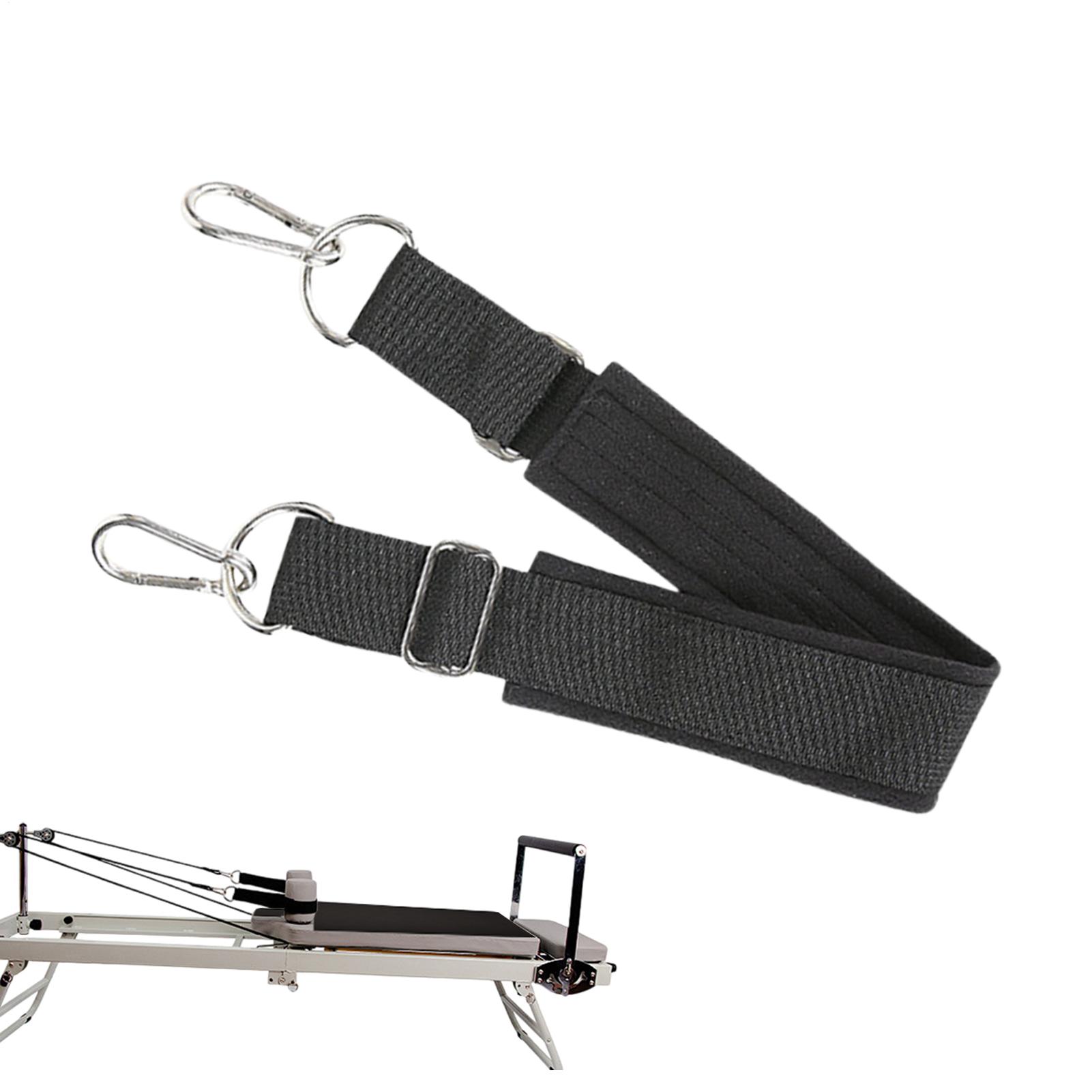 Pilates & Yoga Elastic Band - สายรัดเท้าสำหรับเครื่องรีฟอร์มเมอร์แบบสองห่วง หนา ปรับได้ กันลื่น สำหรับโยคะ พิลาทิส