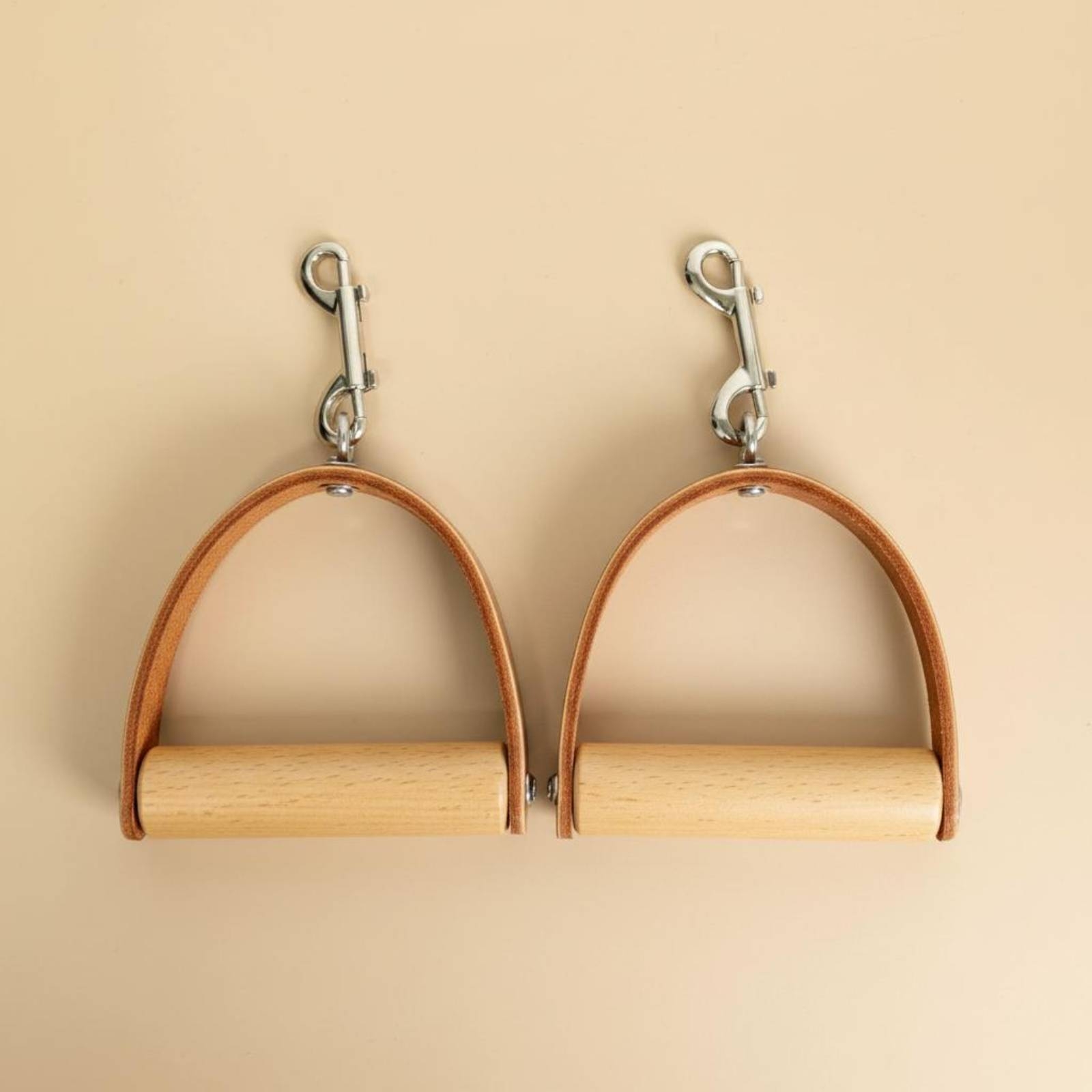 ด้ามจับหนังและไม้ 2 ชิ้น ดีไซน - Pilates & Yoga Elastic Band บทวิจารณ์และราคา