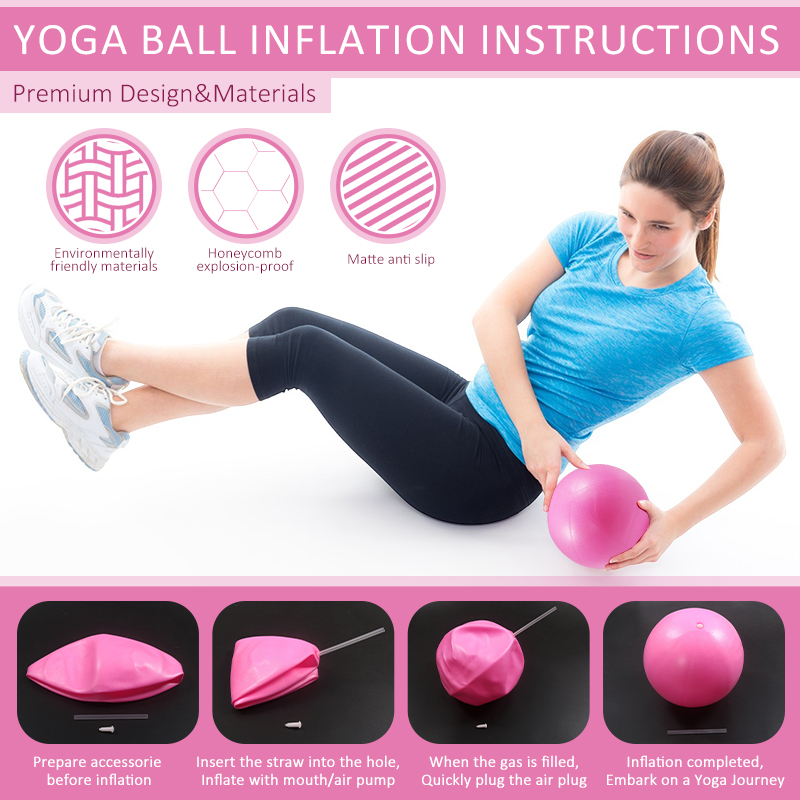 ชุดอุปกรณ์ออกกำลังกายที่บ้าน ป - Pilates Yoga Ball Exercises บทวิจารณ์และราคา