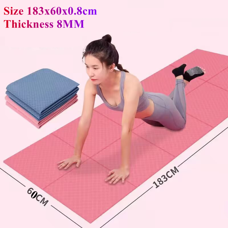 เสื่อโยคะพับได้แบบพกพา ขนาด 18 - Pilates Yoga Mat Thickness บทวิจารณ์และราคา