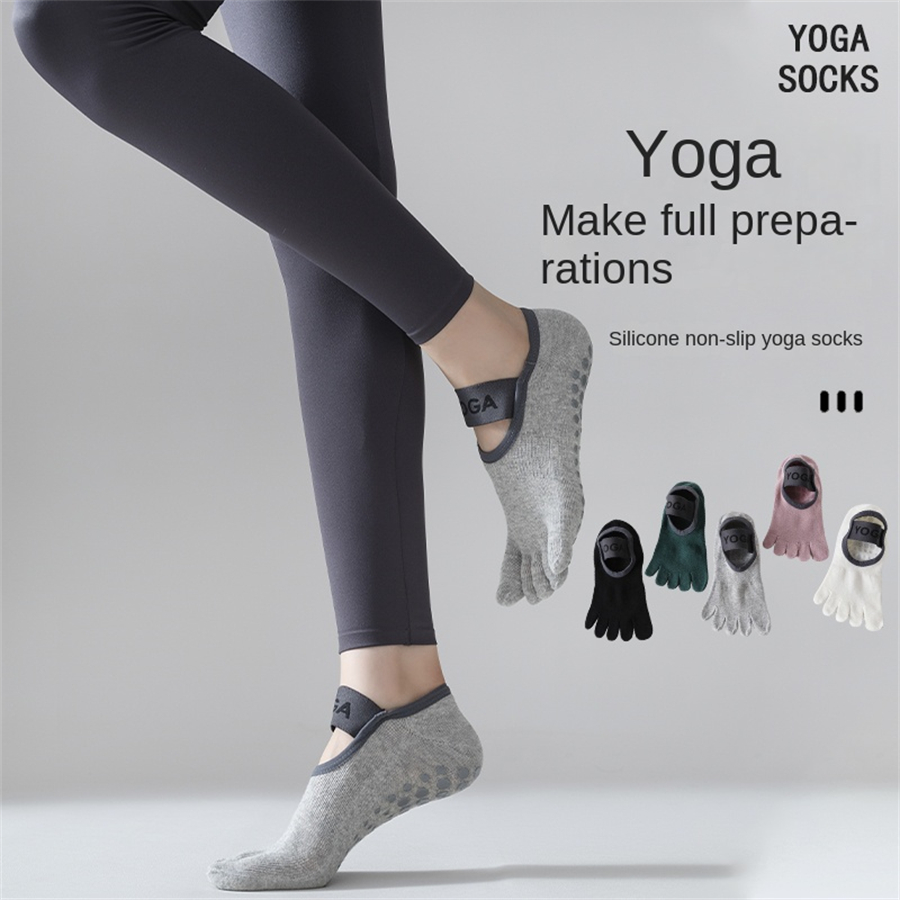 ถุงเท้าพิลาทิสกันลื่นแบบ 5 นิ้ - Pilates Yoga Barre บทวิจารณ์และราคา