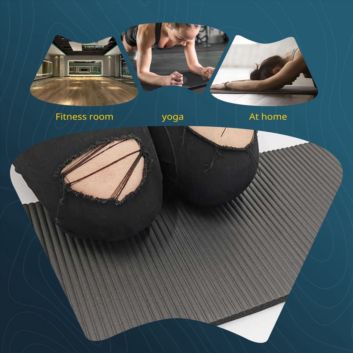 เสื่อโยคะหนา 15 มม. แผ่นรองเข่ - Pilates Yoga Mat Thickness บทวิจารณ์และราคา