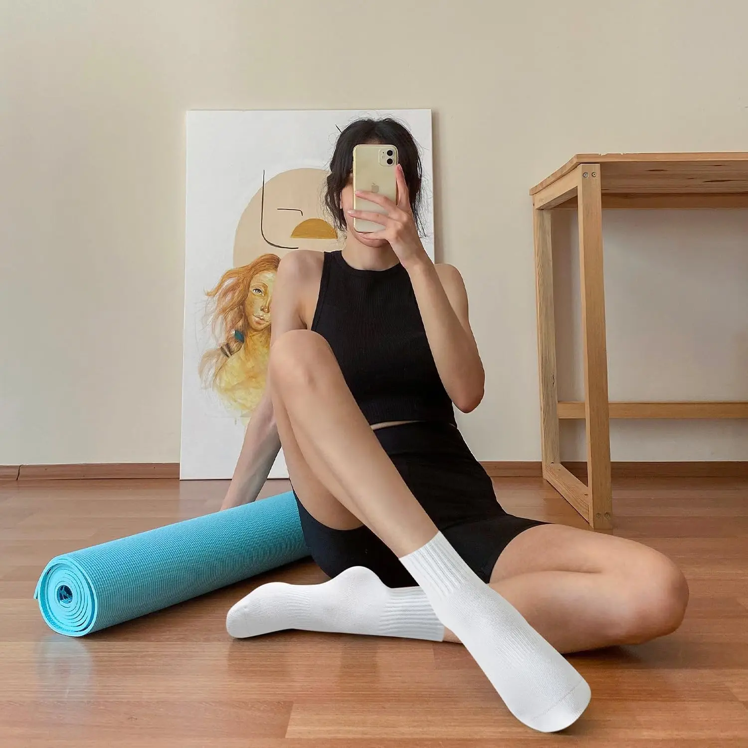 ถุงเท้าโยคะสำหรับผู้หญิง 4 คู่ - Pilates & Yoga Elastic Band บทวิจารณ์และราคา