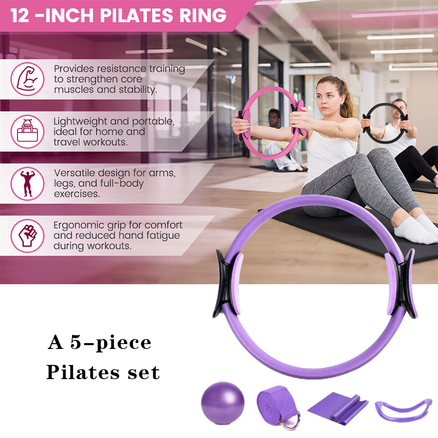 ชุดอุปกรณ์ออกกำลังกายที่บ้าน 5 - Pilates Yoga Ring Exercises บทวิจารณ์และราคา