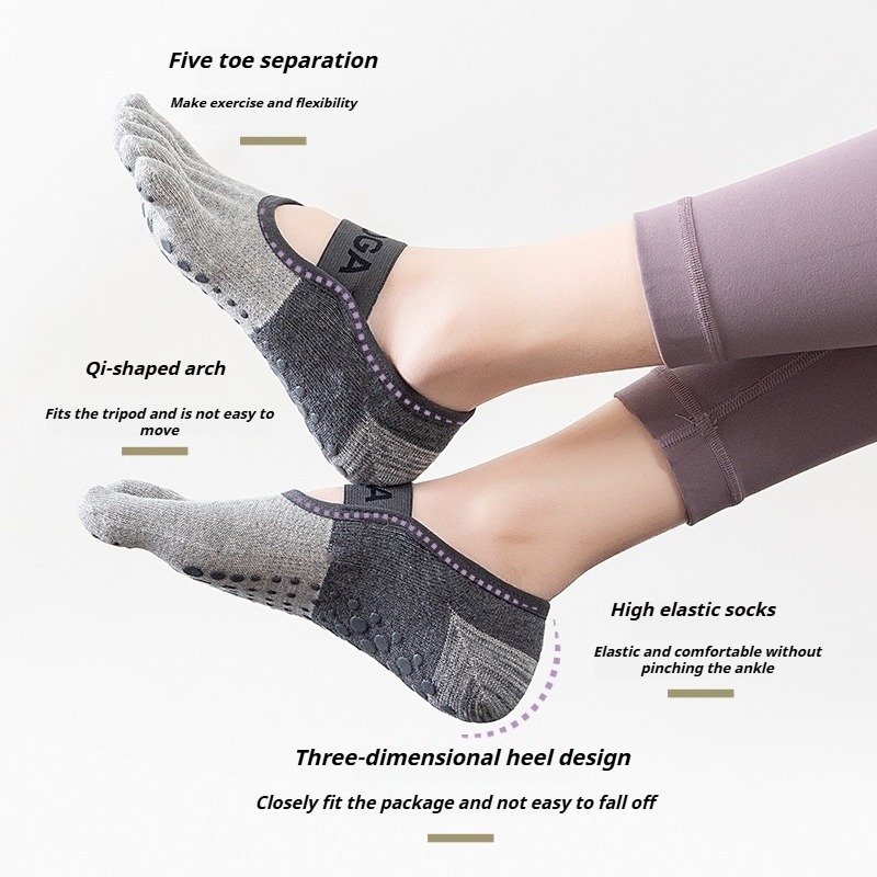 ถุงเท้าพิลาทิสกันลื่นแบบห้านิ้ - Pilates With Yoga บทวิจารณ์และราคา
