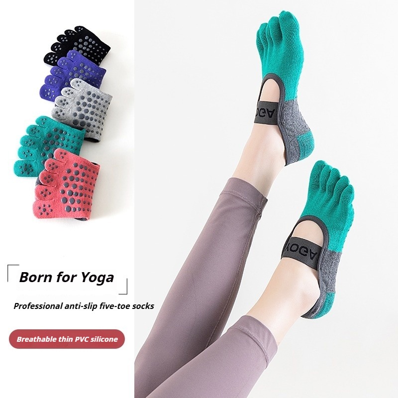 ถุงเท้าพิลาทิสกันลื่นแบบห้านิ้ - Pilates With Yoga บทวิจารณ์และราคา