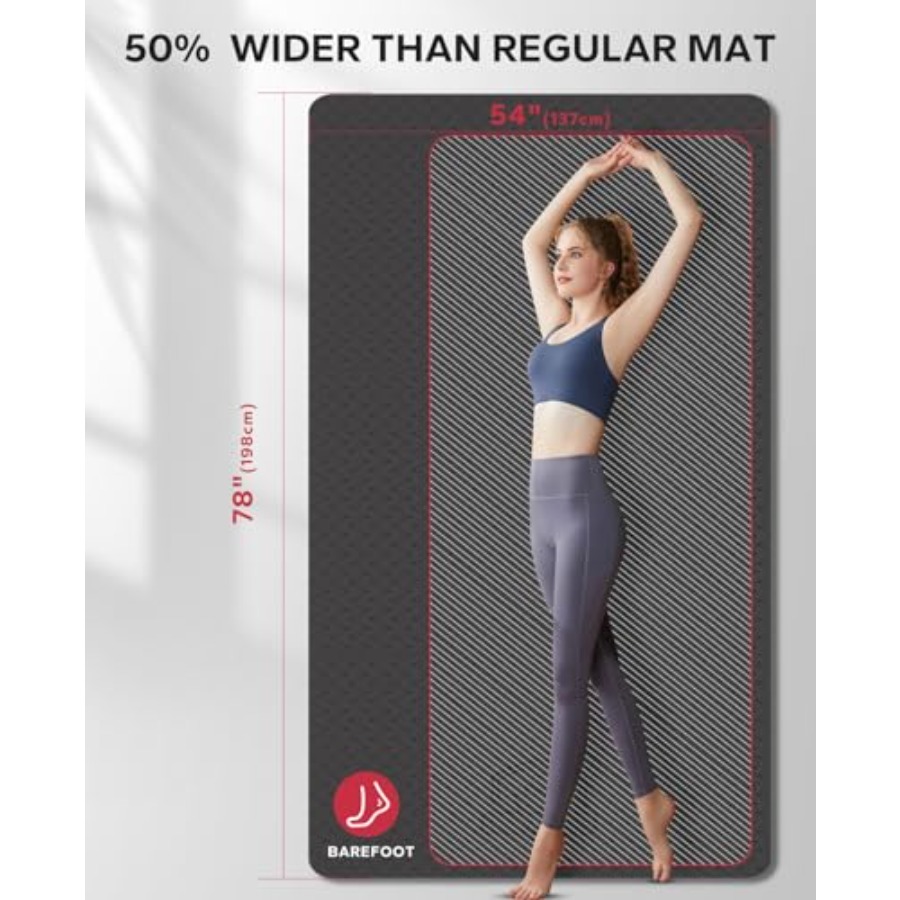 เสื่อโยคะขนาดใหญ่พิเศษสำหรับออ - Pilates Yoga Mat Thickness บทวิจารณ์และราคา