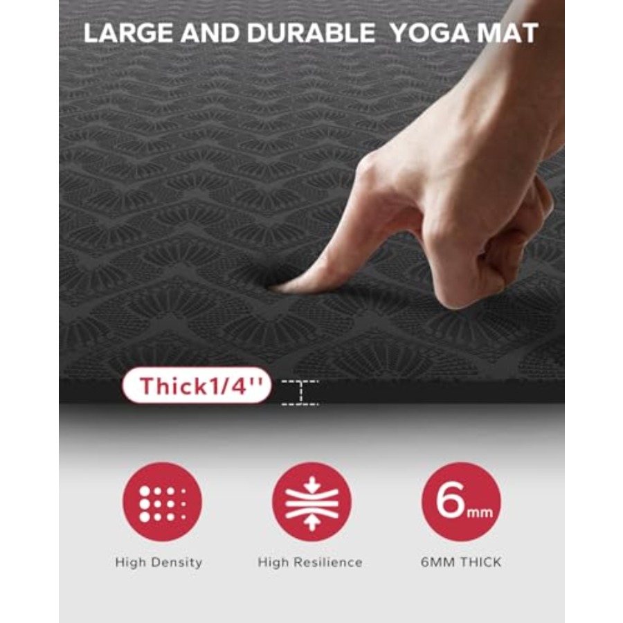 เสื่อโยคะขนาดใหญ่พิเศษสำหรับออ - Pilates Yoga Mat Thickness บทวิจารณ์และราคา