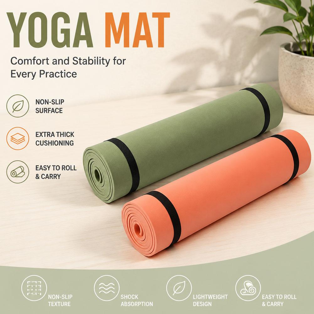 เสื่อโยคะพิลาทิสกันลื่น ขนาด 1 - Pilates Yoga Mat Thickness บทวิจารณ์และราคา